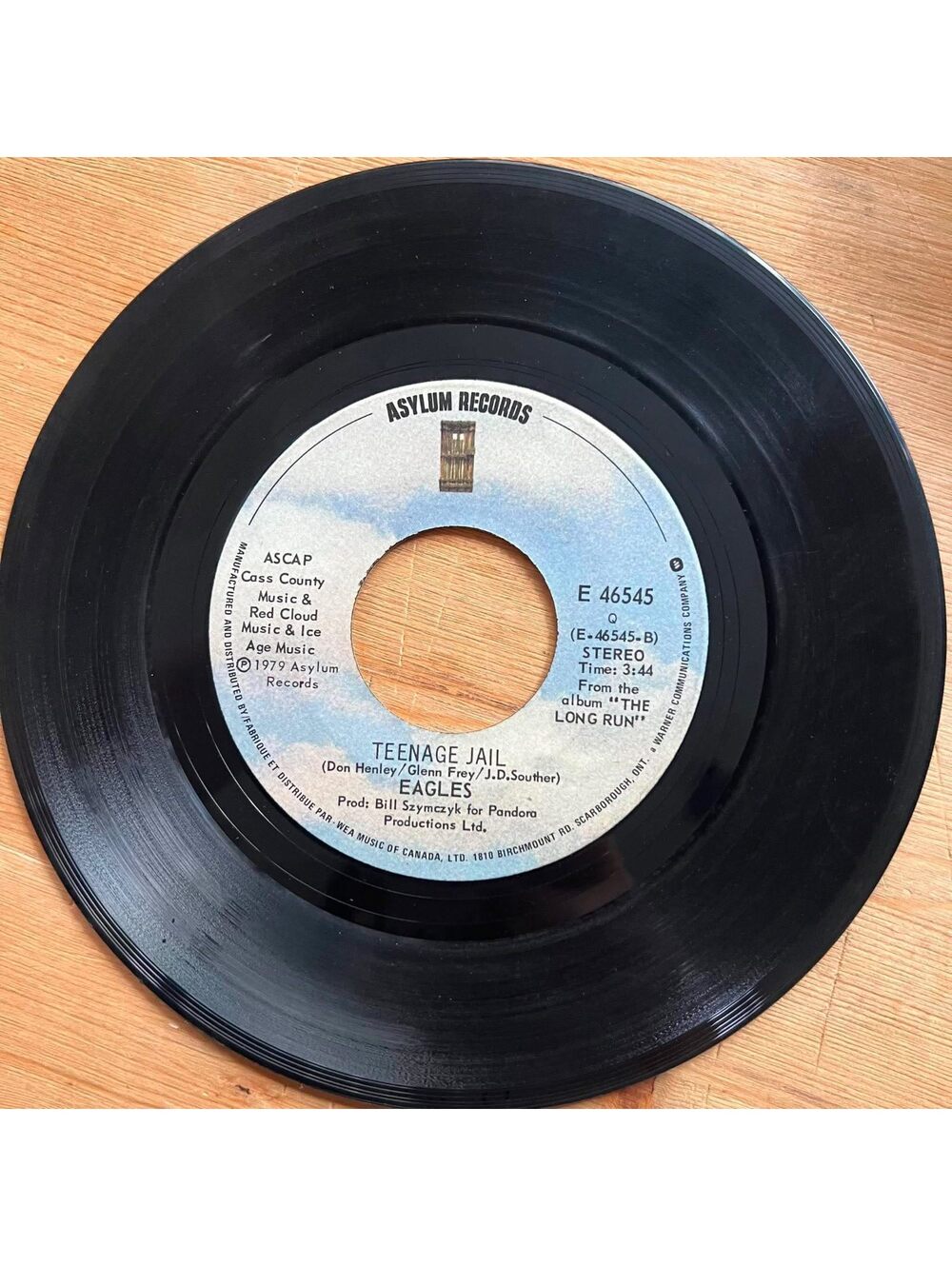 Eagles - Teenage Jail/Heartache Tonight 45rpm VG+ R10